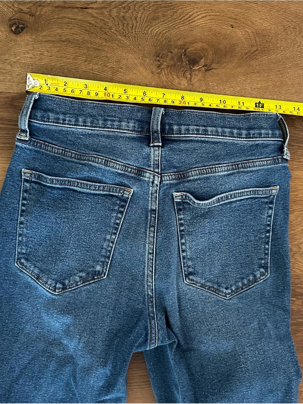 J Crew Essential Straight Button-Fly Blue Denim Jeans Size 26 - Picture 14 of 15